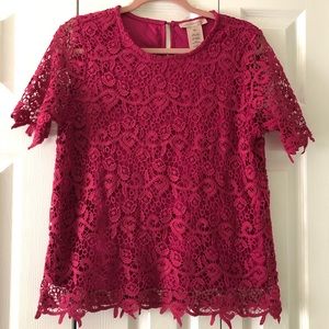 Cactus Flower Pink Lace Top